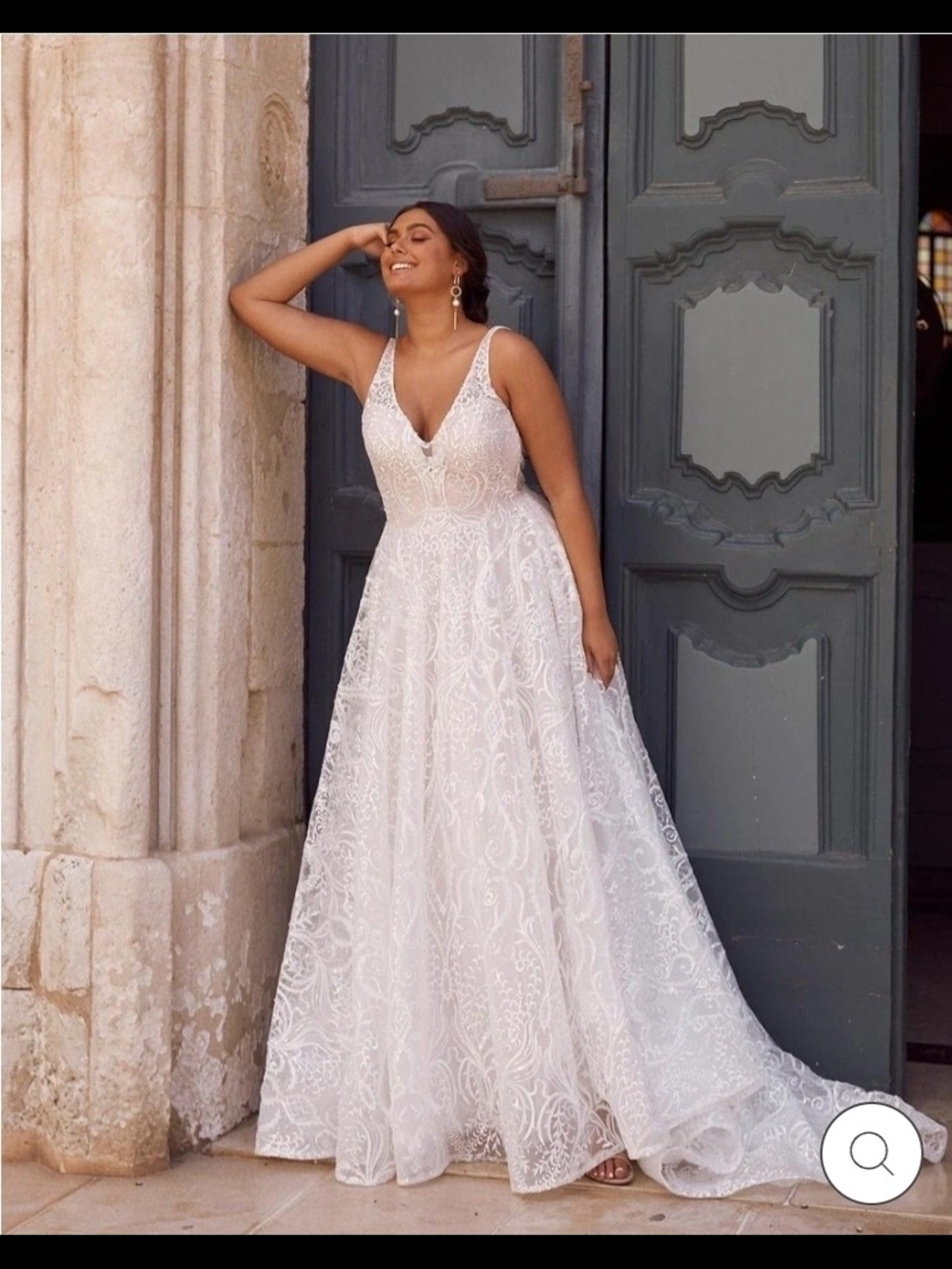 Madi Lane Mercedes White Lace A-Line Wedding Dress Size 14 Nwt  Still In Stores